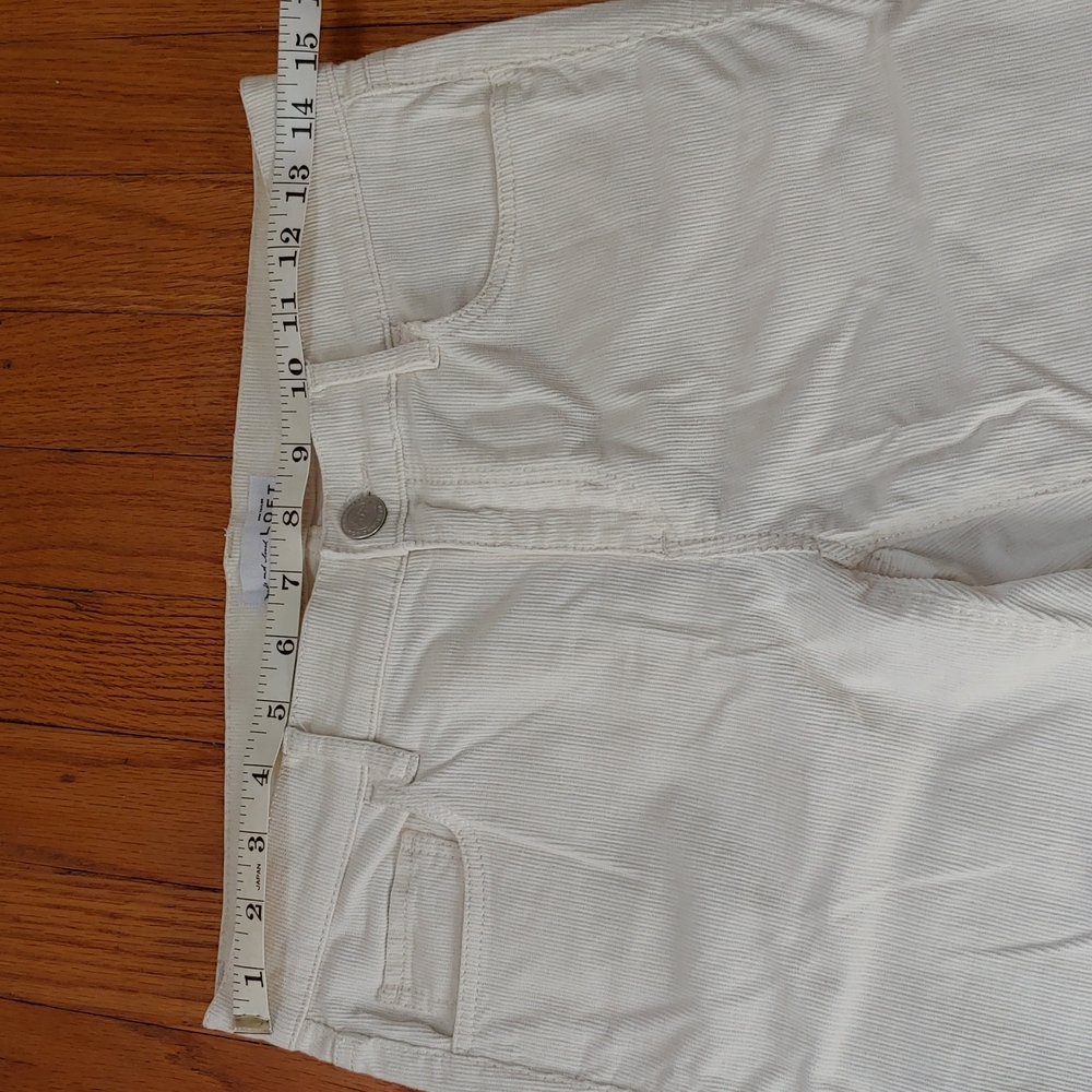 Loft Modern Skinny white corduroy pants size 26, size 2 - Picture 4 of 9